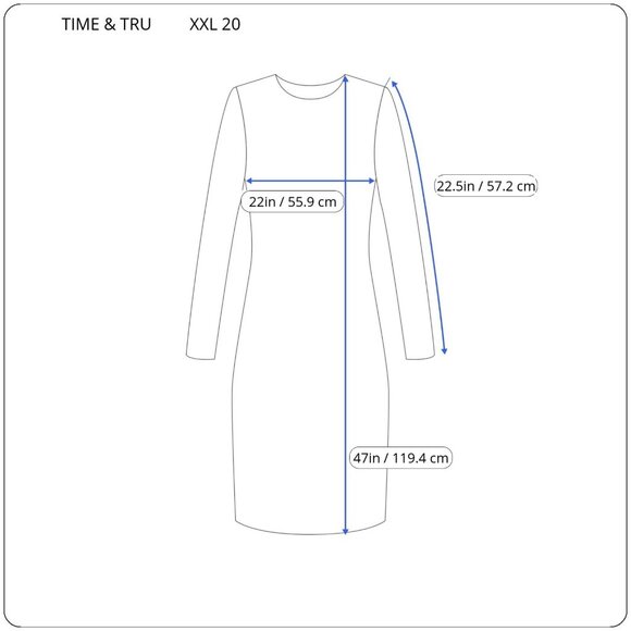 Time Tru Womens Maternity Dress XXL 20 Plus Long Sleeve Blue FLO248E - Picture 2 of 11